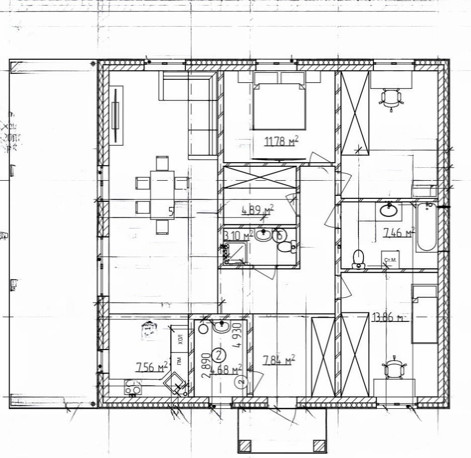 Теплоблок 108,93 м² с гаражом в Благовещенске — фото 4