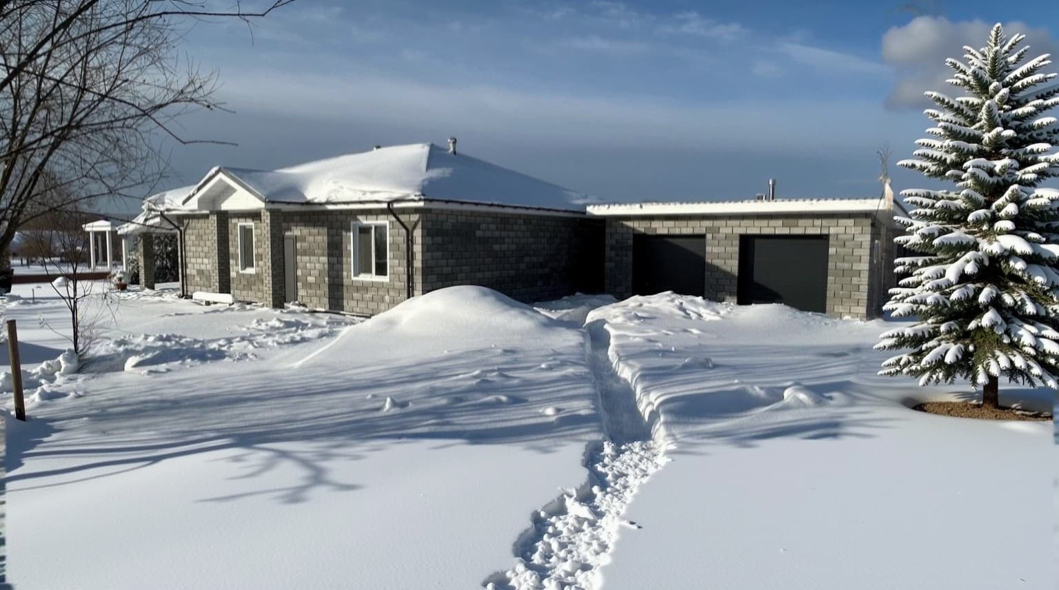 Теплоблок 108,93 м² с гаражом в Благовещенске