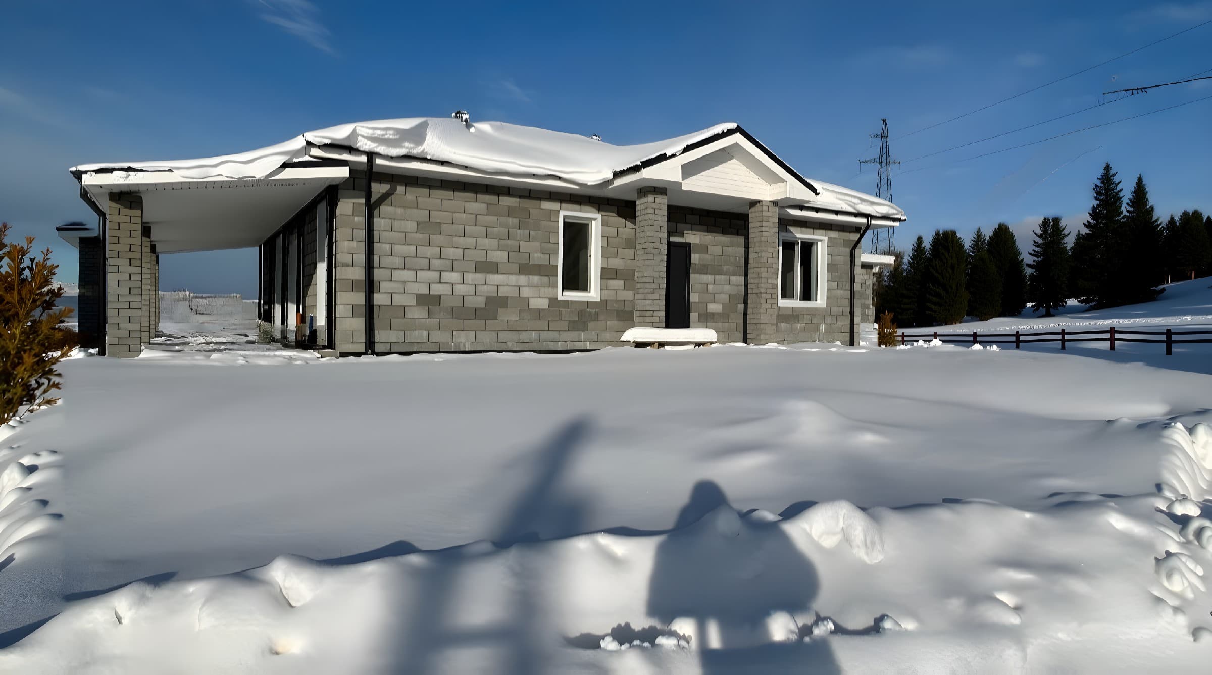 Теплоблок 108,93 м² с гаражом в Благовещенске — фото 2