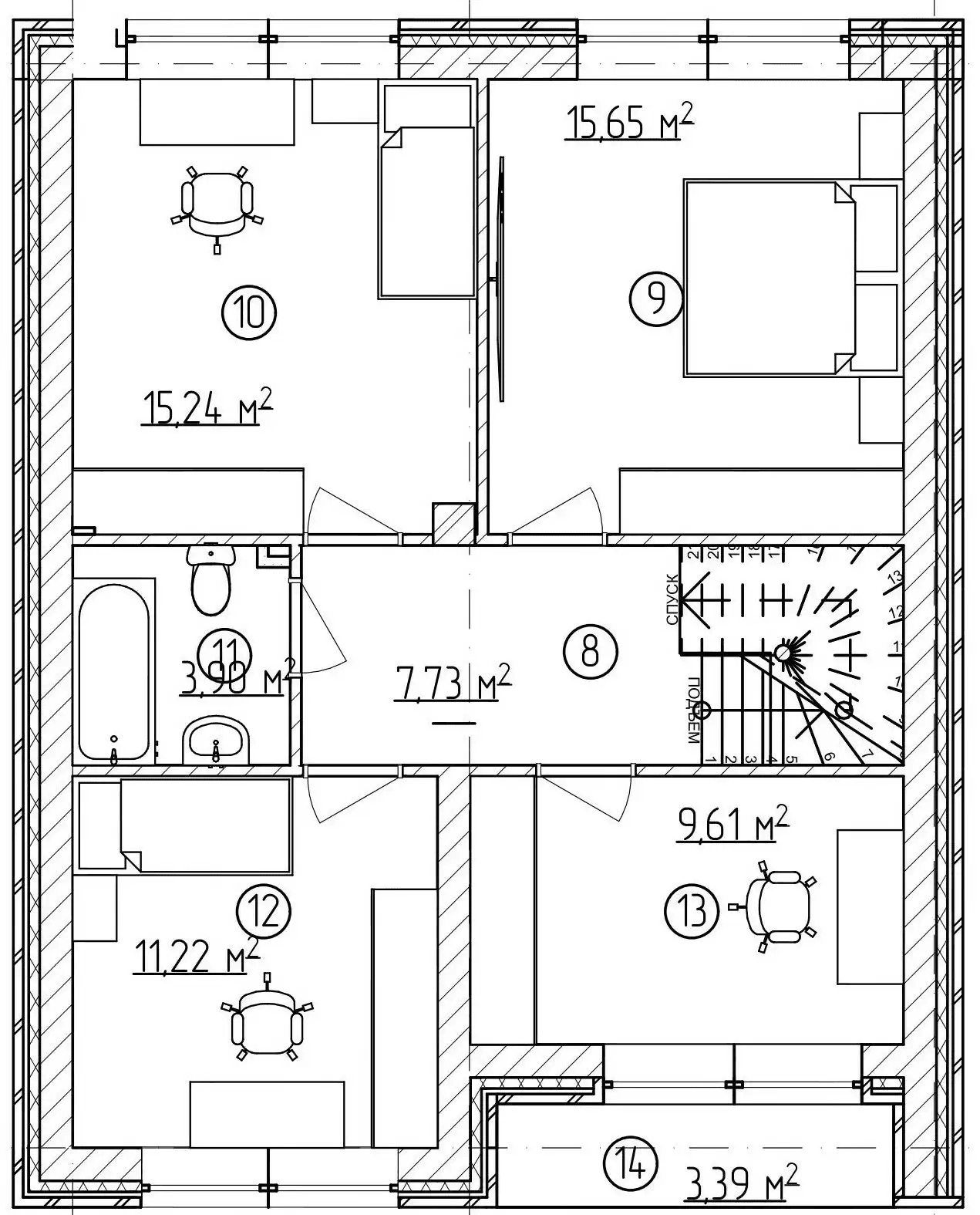 Газобетон+кирпич, 133,48 м² в Благовещенске — фото 5